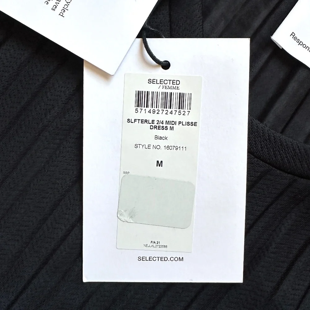 Selected Femme plisse midi dress - Picture 12 of 15